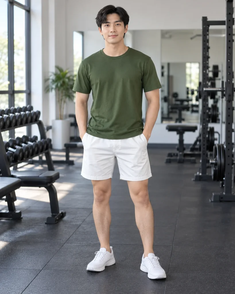 Áo nhóm đi biển xanh rêu dáng gọn cho du lịch 112 – xanh rêu, cotton compact