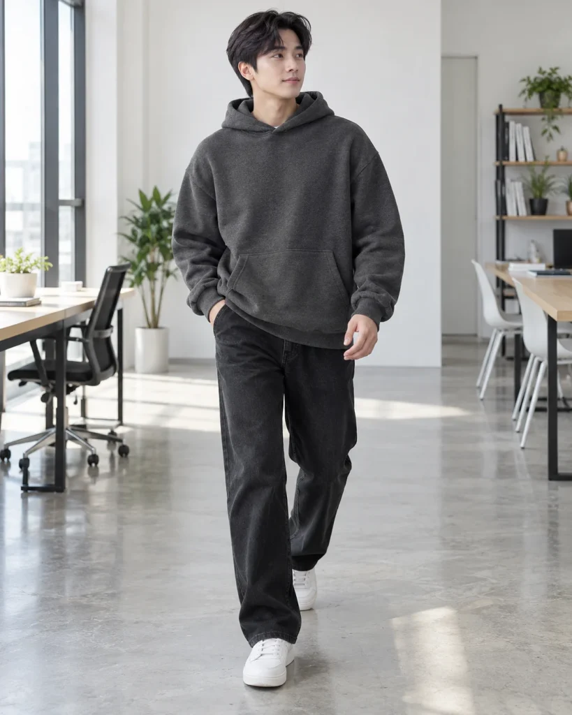 Áo lớp xám than dáng unisex cho sinh viên 226 – xám than, nỉ bông