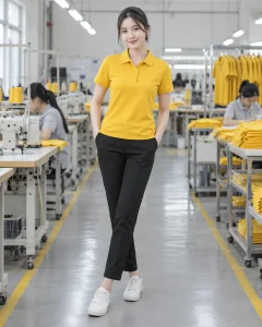 Áo thể thao vàng nghệ dáng gọn cho giải chạy 038