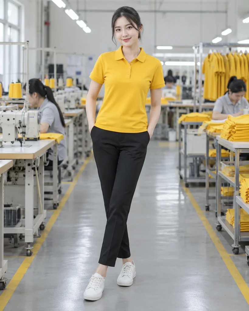 Áo thể thao vàng nghệ dáng gọn cho giải chạy 038