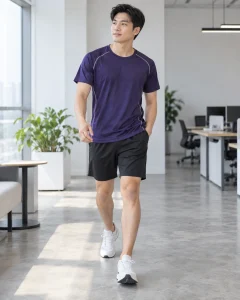 Áo thể thao tím than dáng năng động cho câu lạc bộ 043