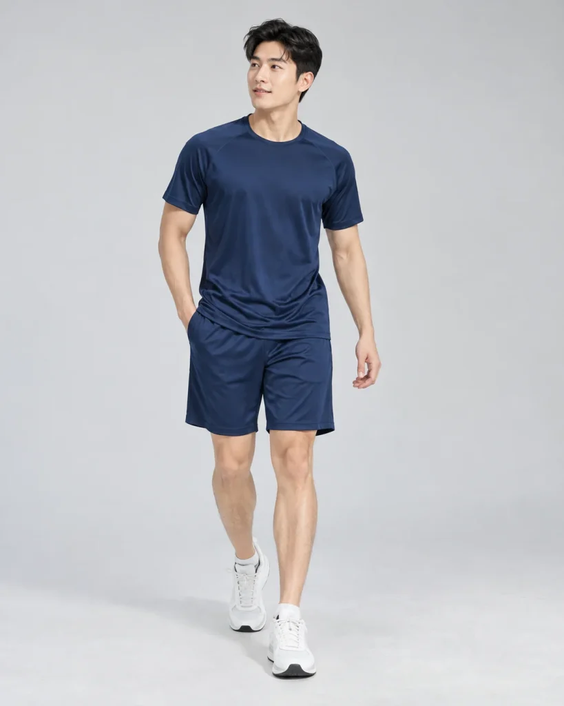Áo thể thao xanh navy dáng năng động cho câu lạc bộ 049