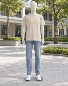Áo thun cổ tròn be dáng năng động cho quảng bá 060