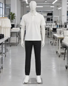 Đồng phục công ty trắng kem dáng unisex cho đội ngũ bán hàng 102