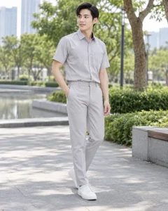 Đồng phục công ty ghi sáng dáng trẻ trung cho doanh nghiệp 103