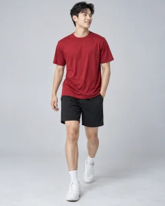Áo nhóm đi biển đỏ đô dáng unisex cho team building 113