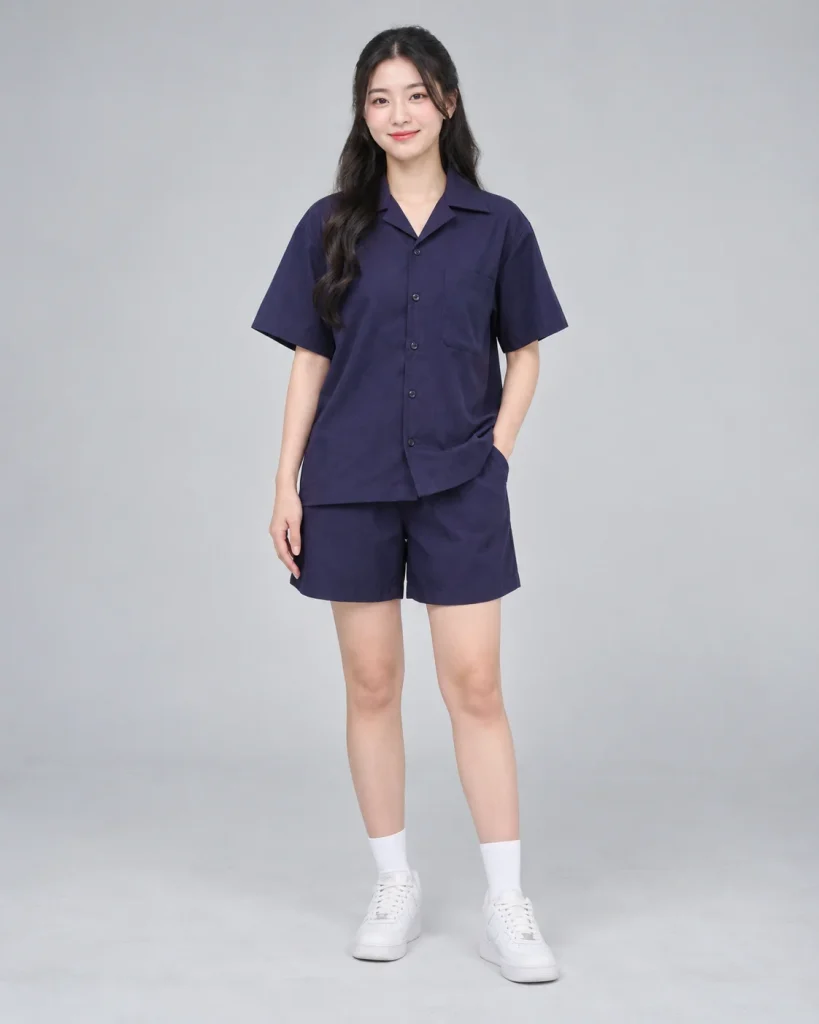Áo nhóm đi biển tím than dáng suông cho du lịch 121
