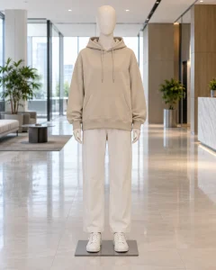 Áo hoodie đồng phục be dáng suông cho đội nhóm sáng tạo 138