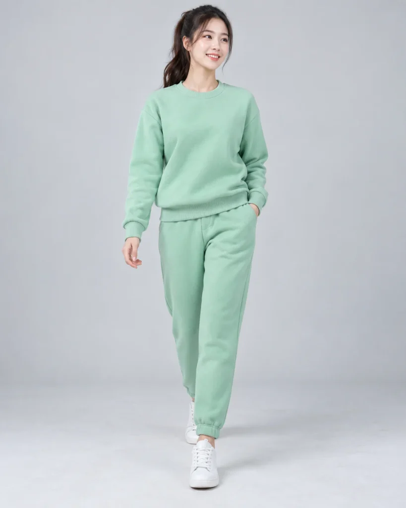 Đồng phục mầm non xanh mint dáng năng động cho trường mầm non 145