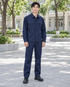 Đồng phục bảo hộ xanh navy dáng suông cho xây dựng 172