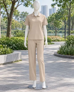 Đồng phục công sở be dáng suông cho tư vấn 183