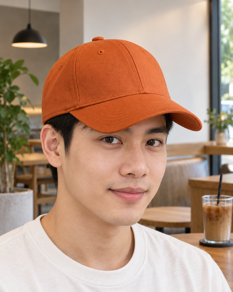 Mũ lưỡi trai đồng phục cam đất dáng năng động cho sự kiện 250