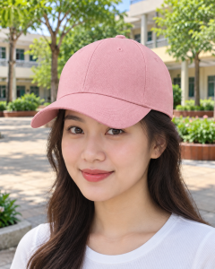 Mũ lưỡi trai đồng phục hồng phấn dáng gọn cho du lịch 257