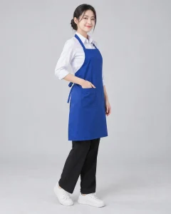 Tạp dề đồng phục xanh dương dáng regular cho nhà hàng 277