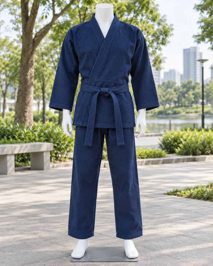 Võ phục luyện tập xanh navy dáng suông cho trung tâm thể thao 298